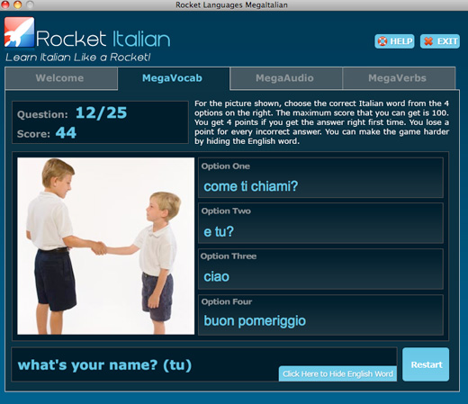 italian language audio course